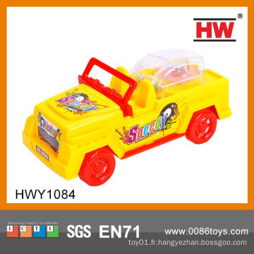 Hot Sale Plastic Pull Line Mini Toy Car Toys With Candy